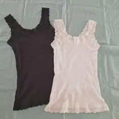 UNIQLOレース付きリブキャミソール2枚