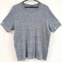 Lサイズ　UNIQLO　半袖　Tシャツ　ユニクロ　ワッフル　ニット　グレー