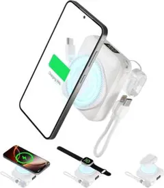 3 in 1 充電器 12000mAh MagSafe モバイルバッテリー