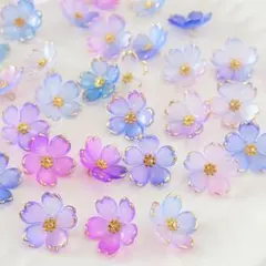 9 _ アクセサリー パーツ 花 ハンドメイド プチプラ チャーム 30個