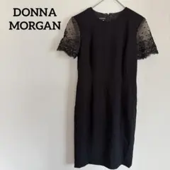 DONNA MORGAN 黒 ブラック　ひざ丈　ワンピース　ドレス