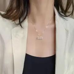 3連パールネックレス ゴールド S925 金属アレルギー対応