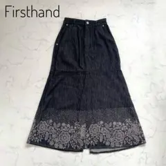 未使用級　ファーストハンド　24AW デニムスカート　花　レース　定価2.4万