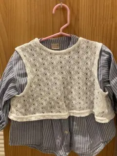 petit main ストライプシャツ 90cm