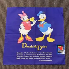 未使用 ドナルド ハンカチ ミニタオル バンダナ ディズニー デイジー