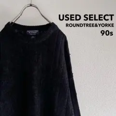古着 90s “ROUNDTREE&YORKE” Rib Knit / 黒