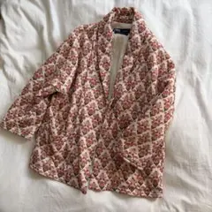 ZARA ザラ　ピンク系　花柄オーバーサイズ　キルティングジャケット　アウター