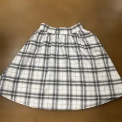 【新品未使用】LODISPOTTO スカート ホワイト グレー チェック柄 Ｍ