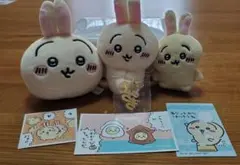 ちいかわ　うさぎ　ぬいぐるみ　１番くじステッカー　アクリルチャーム　セット
