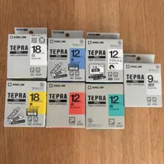 キングジム　テプラテープ　カートリッジ　9mm.12mm.18mm 未開封品のサムネイル