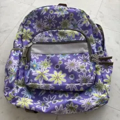 L.L.Bean 花柄リュック 紫色