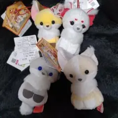 ちょコンとキツネ とおりゃんせ マスコット ぬいぐるみ 4種フルコンプセット