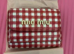 miumiu ギンガムチェック 未使用} miu miu ミュウミュウ ギンガムチェックブルゾン - メルカリ