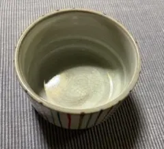 カラフルストライプの茶碗　陶器