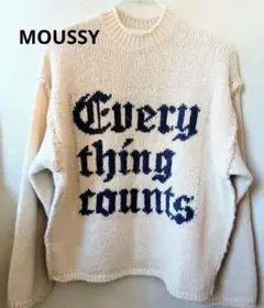 超美品★MOUSSY マウジー　KNITTED WORDS セーター　未使用級