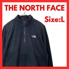 【美品】古着　ノースフェイス　レディース　フリースプルオーバー　ブラック　L