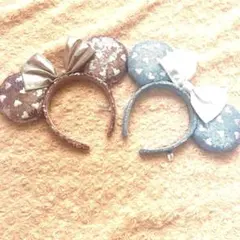 最終値下げ　ディズニー カチューシャ　ミニー　スパンコール2セット