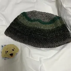 ニット帽　グリーン