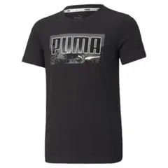 PUMA プーマ キッズ ボックスロゴ 半袖Tシャツ 黒 ブラック 130 新品のサムネイル