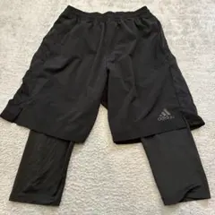 adidas アディダス Tango ランニングショーツ 2in1 ブラック