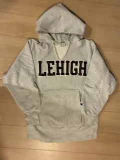 90's CHAMPION リバースウィーブ 刺繍 パーカーL グレー　USA