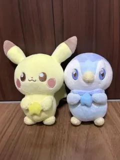 【新品】ポケピース　ぬいぐるみ ピカチュウ　ポッチャマ　2点セット