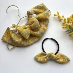 【ハンドメイド】ペット用フリルスタイ　18-22センチ程度