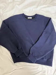 ネイビー クルーネック スウェット