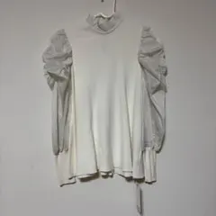 SNIDEL新品シアースリーブのニットトップスホワイト Fサイズ