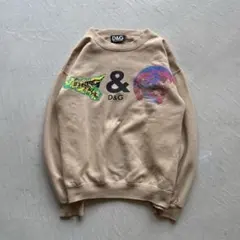 90s dolce&gabbana brown graphic sweatのサムネイル