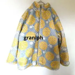 グラニフ　graniph 花柄フリースジャケット