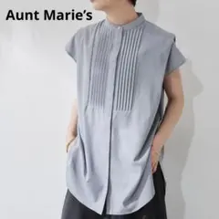 Aunt Marie’sショルダータックフレンチスリーブブラウス ブルーのサムネイル
