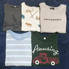 トップス　Tシャツ　半袖　120cm 5点セット　まとめ売り　キッズ　男の子