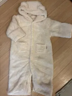 COMME CA ISM クマ耳フード付きベビーアウター 60-80cm（白色）