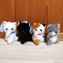 【新品未使用】 ぬいぐるみ おしゃぶりにゃんこ　全4種類コンプリートセット　猫