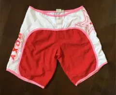 Roxy 水着 サーフ パンツ レッド ピンク ホワイト スター ラッシュガード