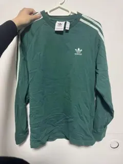 adidas 緑色 長袖 トレーナー M