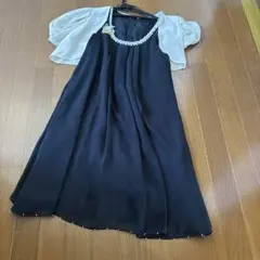 パール装飾　パーティードレス