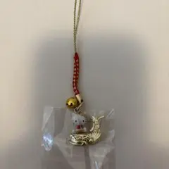 ご当地キティ ストラップ金のシャチホコ＆ファスナーマスコット