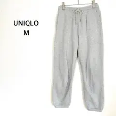 ユニクロ◉スウェットパンツ M グレー 綿100% テーパード きれいめ 運動