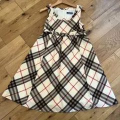 BURBERRY チェック柄 ノースリーブワンピース 38
