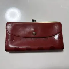 Kanmi. ドット柄 型押し がま口 長財布 レッドのサムネイル