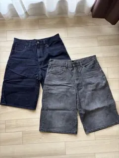 GU Size L/82cm Shorts デニムショートパンツ2本セット