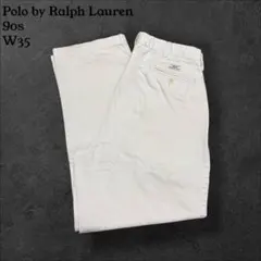 90s ラルフローレンPolobyRalphLauren 2タックチノパンW35