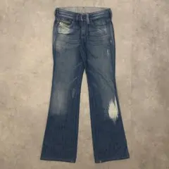 00s DIESEL SHAZOR ブーツカットデニム 縦落ち　ヒゲ　ハチノス 00s DIESEL SHAZOR ブーツカットデニム 縦落ち ヒゲ フレア - メルカリ