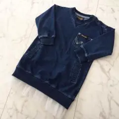 ラングラー Wrangler ストレッチ デニム チュール ワンピース 90cmのサムネイル