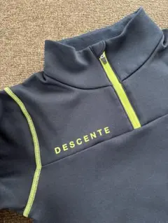 DESCENTE デサント♡ハーフジップ長袖シャツ ネイビー/ライム