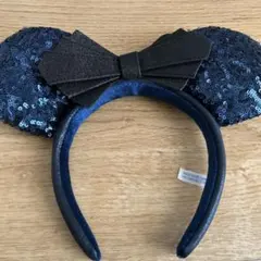 ディズニースタイル カチューシャ ネイビー