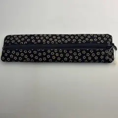 印伝　花柄紺色ペンケース