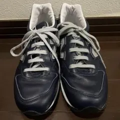 New Balance 996 USA製 レザー スニーカー ネイビー